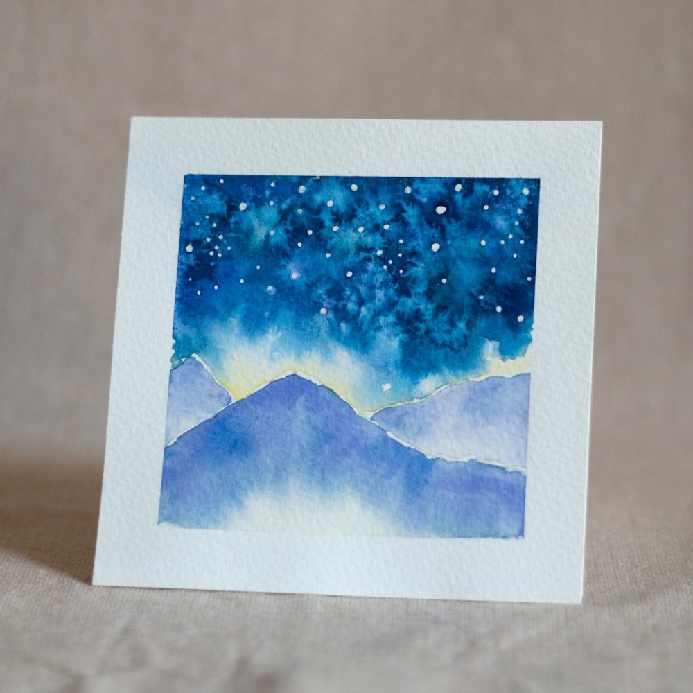 "Starry Sky" Original Mini Watercolour Painting
